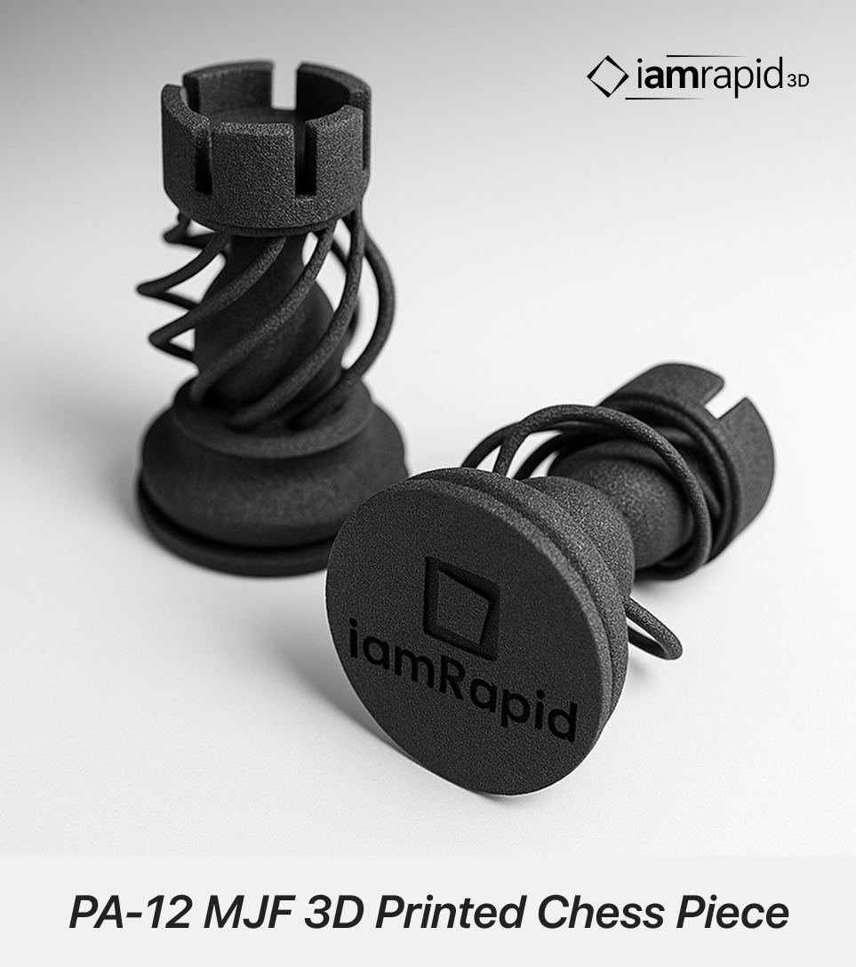 PA 12 MJF 3D printed chess piece — precision Multi Jet Fusion part by iamrapid.com